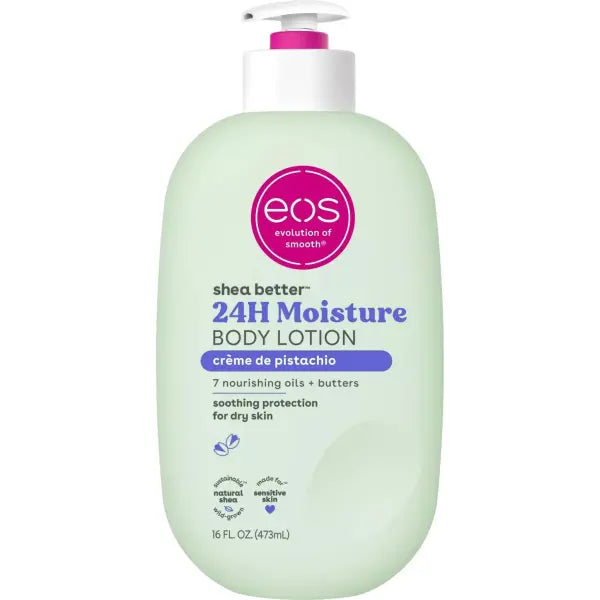 eos Shea Butter 24H Moisture Body Lotion - Crème de Pistachio, 16 fl oz